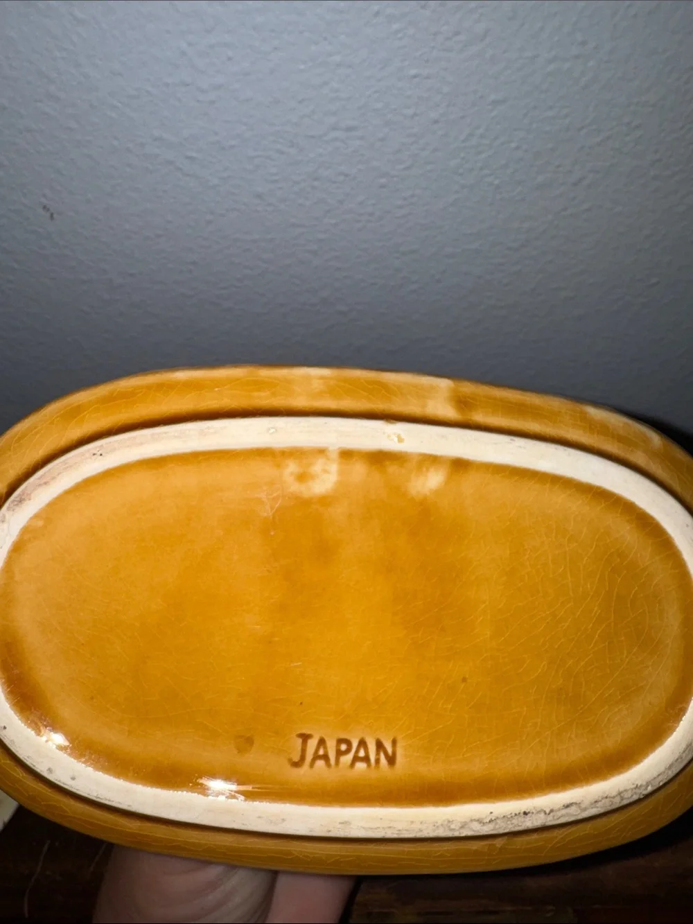 Vintage 60’s Ceramic “Hen on a Nest” Basket Weave Gravy Boat Made in Japan